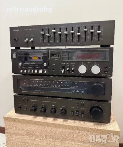 🔊Ретро аудио сет - система TECHNICS - усилвател, тунер, дек + опция еквалайзер🔊