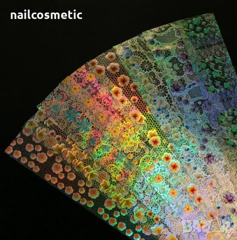 16 цвята комплекти фолио за маникюр, снимка 6 - Продукти за маникюр - 28448577