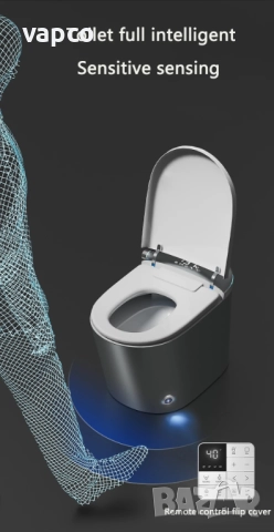 Мултифункционална сива смарт тоалетна L9 с биде, подгрев, сушене, масаж, снимка 7 - Други - 52472085