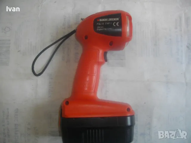18V BLACK DECKER Made in ENGLAND АНГЛИЙСКИ 18 ВОЛТОВ ПРОЖЕКТОР ФЕНЕР БЛЕК ДЕКЕР ОТЛИЧНО СЪСТОЯНИЕ, снимка 11 - Други инструменти - 50180788
