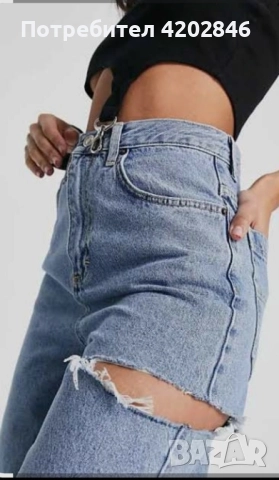 TOPSHOP Дамски дънки Baggy 