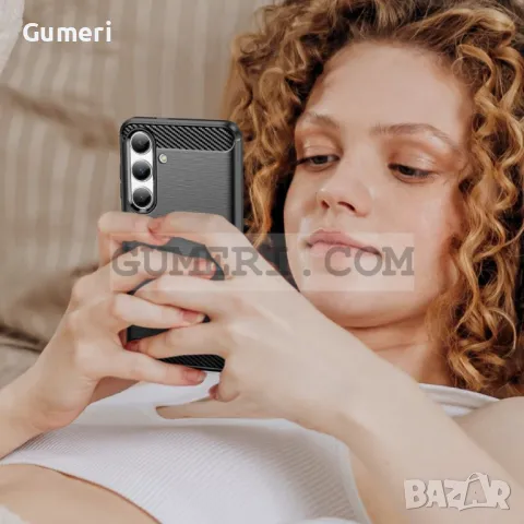 Samsung Galaxy S25 Противоударен Силиконов Гръб Карбон, снимка 8 - Калъфи, кейсове - 49194594