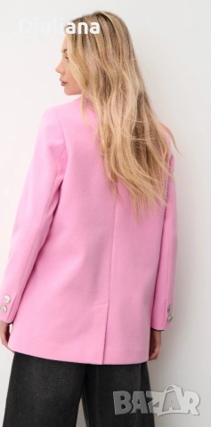 Дамско розово палто, снимка 3 - Палта, манта - 53150231