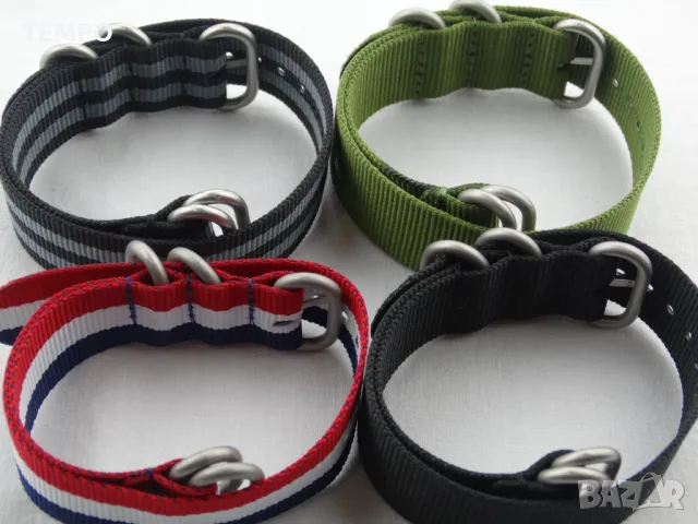 КАИШКА ZULU- ЧЕРЕН / СИВ -22мм + ПОДАРЪК, снимка 6 - Каишки за часовници - 48146992