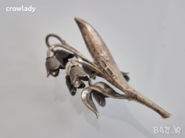 Цвете Красива сребърна момина сълза ръчна авторска изработка 2, снимка 5 - Антикварни и старинни предмети - 51104889