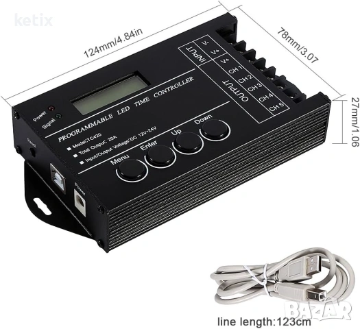 Програмируем LED контролер,DC12V 24V 20A,5 канала, снимка 3 - Друга електроника - 53520351