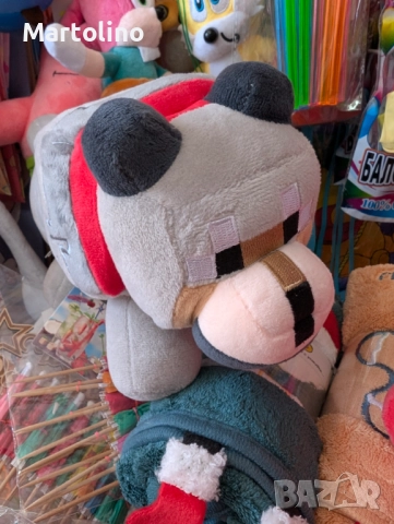 Нова плюшена играчка Майнкрафт вълк/куче