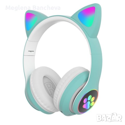 Котешки детски слушалки.Безжични , снимка 4 - Bluetooth слушалки - 43575452