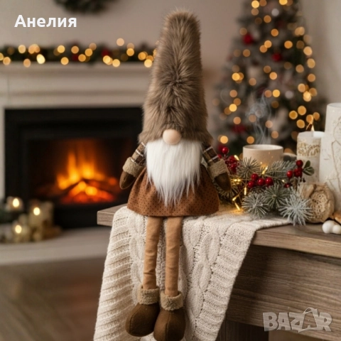 Коледна декоративна кукла с дълги крака , снимка 5 - Декорация за дома - 52064101