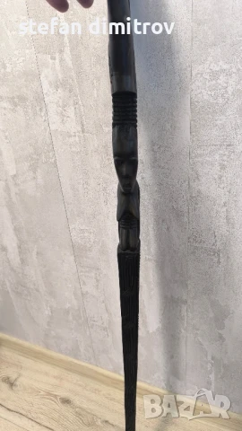 Африканска фигура от тиково дърво , снимка 9 - Антикварни и старинни предмети - 51158034