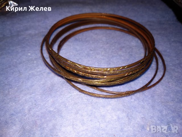 КОМПЛЕКТ ОРНАМЕНТИРАНИ КЛАСИЧЕСКИ БРОНЗИРАНИ ТЪНКИ ЕТНО ГРИВНИ 37960