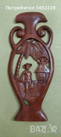дърворезба пано за ценители 56см , снимка 5 - Пана - 52297813