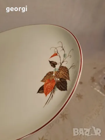 българско порцеланово плато елипса  21/6, снимка 4 - Сервизи - 49982004