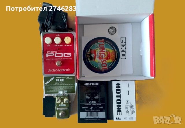Ефекти за китара Electro-Harmonix Micropog и Hotone verb 