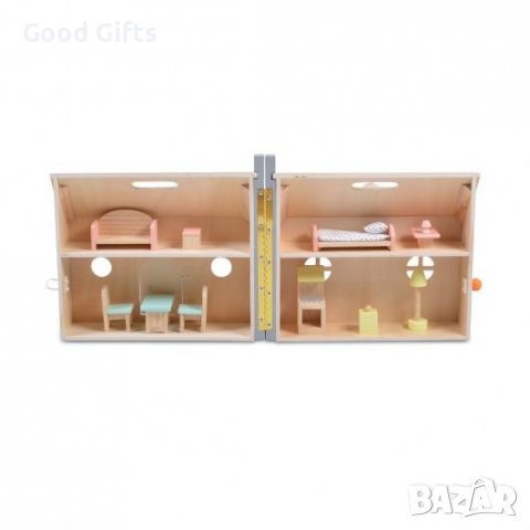 ДЕТСКА СГЪВАЕМА ДЪРВЕНА КЪЩА ЗА КУКЛИ, снимка 2 - Кукли - 38535271