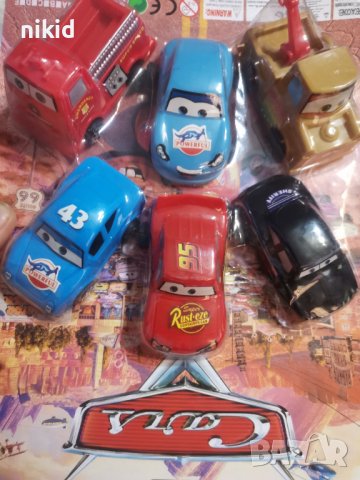 6 бр Макуин Маккуин колите McQueen cars пластмасови колички играчки за игра и торта фигурки, снимка 4 - Фигурки - 37508679