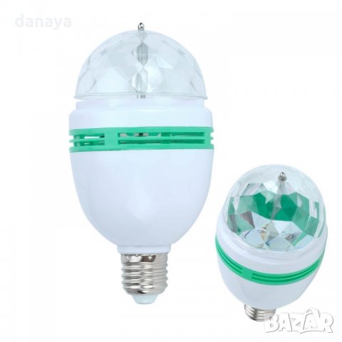 2097 Диско лампа въртяща парти крушка с лед светлини, снимка 6 - Лед осветление - 32627113