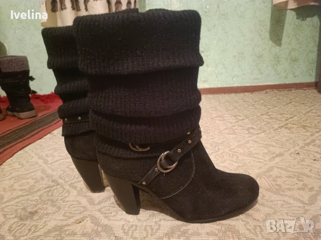 Ботуши с вплетени гети, N 36, снимка 2 - Дамски ботуши - 53396548