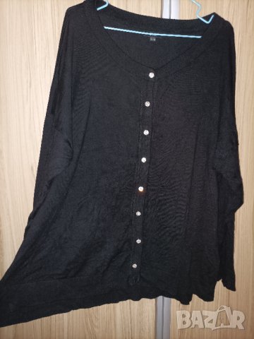 Макси черна жилетка , снимка 2 - Жилетки - 44048299