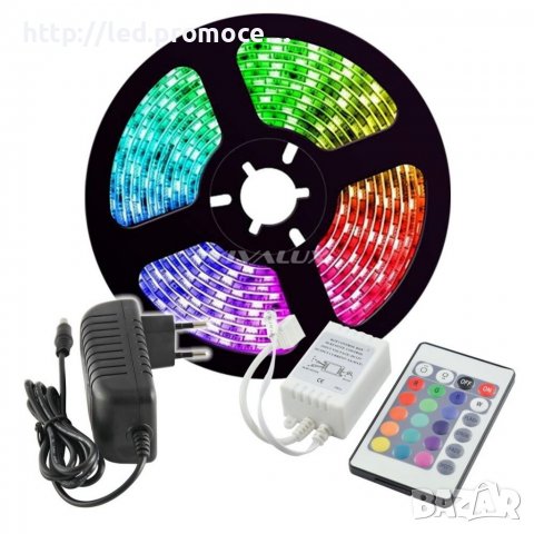  LED RGB цветна диодна лента за украса 3528, снимка 1 - Лед осветление - 12445272