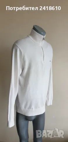 Tommy Hilfiger Cotton / Cashmere Half Zip Mens Size L ОРИГИНАЛ! Мъжка Жилетка с 3/4 цип!, снимка 3 - Пуловери - 49336763