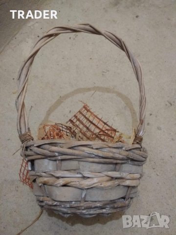 декоративна плетена кошничка кош кашпа, снимка 3 - Други - 28663925