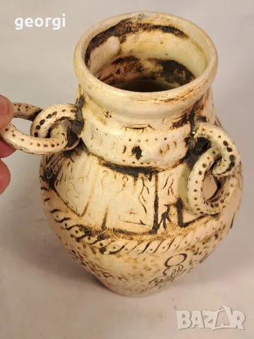 египетска керамична ваза  21/5, снимка 3 - Вази - 49216926