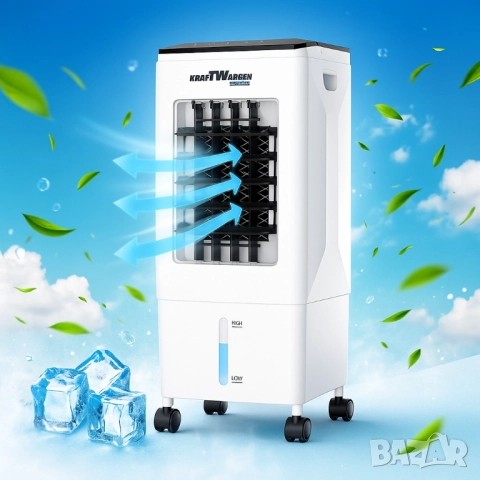 Clearance Въздушен охладител KRAFTWAGEN KK-1051 – 5.5L резервоар, 3 скорости, дистанционно управлени, снимка 6 - Друга електроника - 51851915