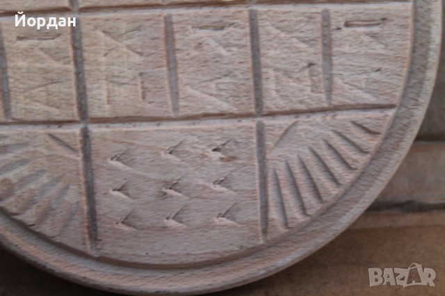 Стар дървен печат за хляб просфор, снимка 5 - Други ценни предмети - 53564812