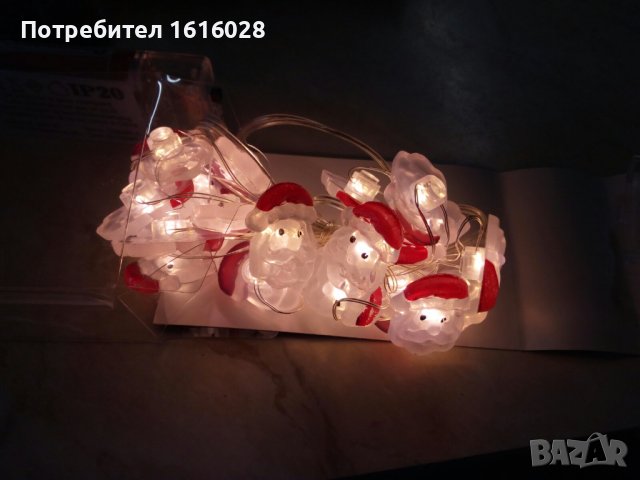 Нов Герлянд с 20 LED лампички с дядо Коледа и Снежко., снимка 9 - Декорация за дома - 38435633