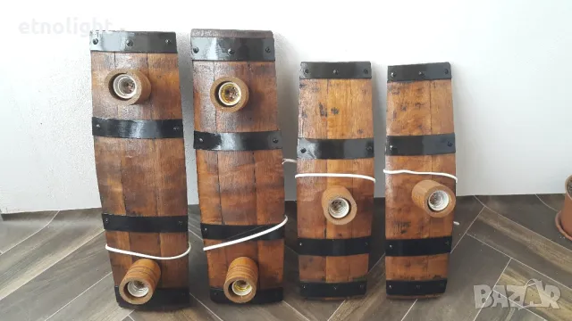 Полилеи от стари автентични бъчви с 1 чашка!, снимка 12 - Лампи за таван - 27267642