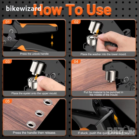 Комплект клещи за капси за PVC банери, брезенти и картон  + капси НОВИ, снимка 3 - Други инструменти - 53433607