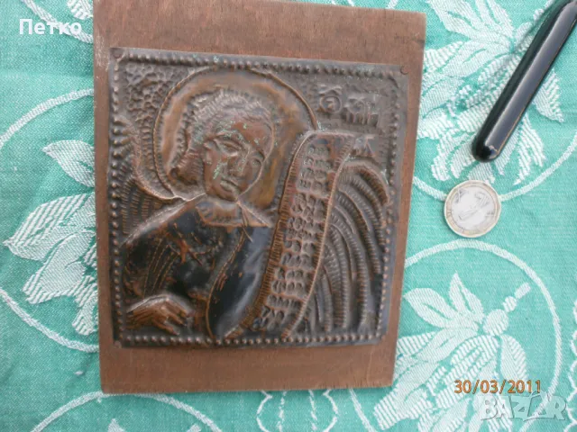 Стара  икона  Подпис, снимка 1