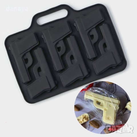 4446 Силиконова форма за шоколад и лед Пистолет