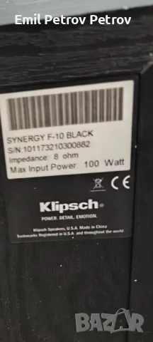 KLIPSCH synergy f1 + KLIPSCH synergy f10  по 1бр тонколони , снимка 4 - Тонколони - 48757833