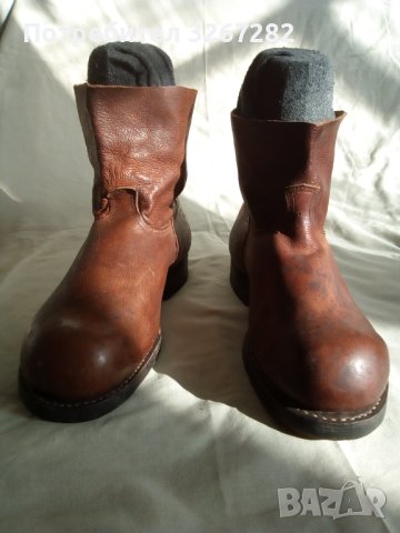 Ботуши, Военни, Естествена Кожа, Къси Кончови, снимка 5 - Антикварни и старинни предмети - 44068875