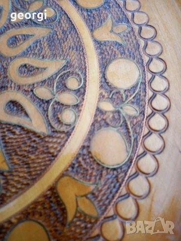 Голяма дървена чиния за стена дърворезба    18/2, снимка 5 - Декорация за дома - 39719235