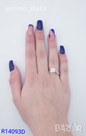 Златни пръстени -18К с диаманти, снимка 13 - Пръстени - 39067326