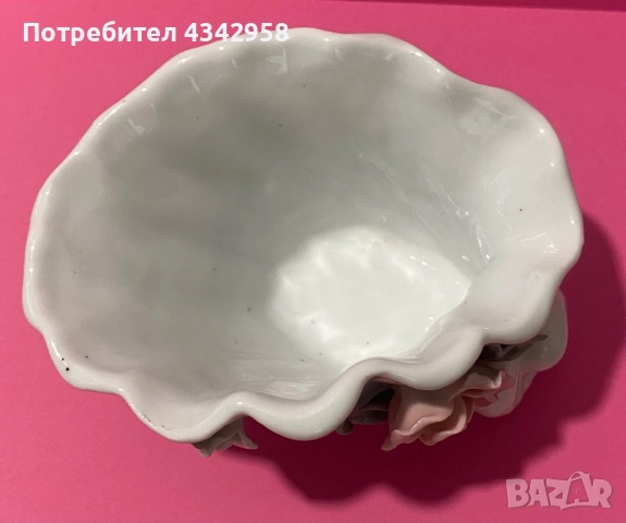 Amsel Porzellan Hamburg. 60 г.Малка порцеланова вазичка., снимка 6 - Антикварни и старинни предмети - 52896579