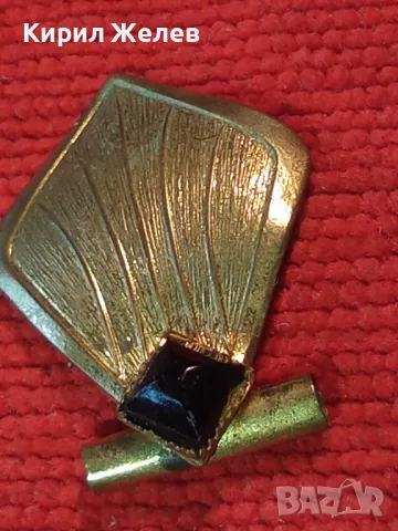 СТАР РОМБОИДЕН АР ДЕКО ПОЗЛАТЕН МЕДЕН ПЕНДАНТ с ЮВЕЛИРНО ФАСЕТИРАН ОБСИДИАН 48803, снимка 12 - Антикварни и старинни предмети - 48818737