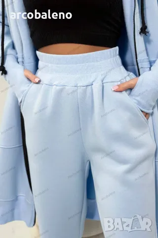 Дамски изолиран комплект от две части с дълъг суичър, 12цвята , снимка 4 - Комплекти - 47809419