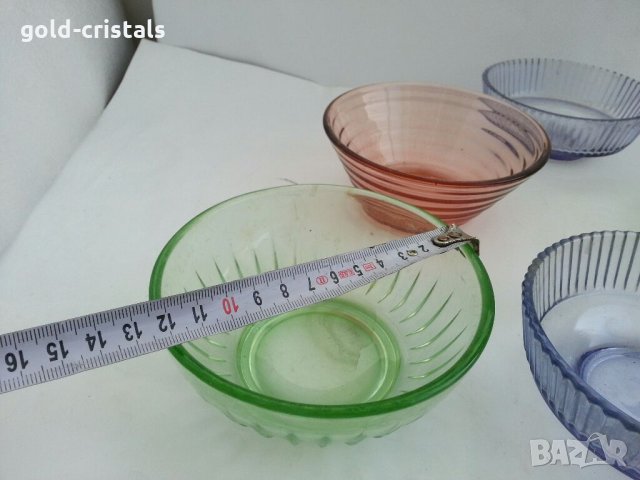 Стъклени купички цветно стъкло, снимка 2 - Антикварни и старинни предмети - 32329010