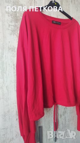 Червена блузка, снимка 4 - Блузи с дълъг ръкав и пуловери - 40399335