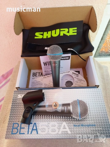 Shure BETA 58A Вокален Динамичен микрофон, снимка 4 - Други - 53337614