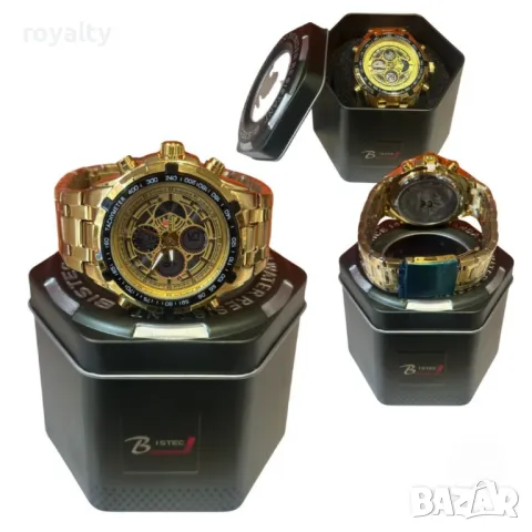 Луксозен златист часовник BISTEC – съвършенство в детайлите