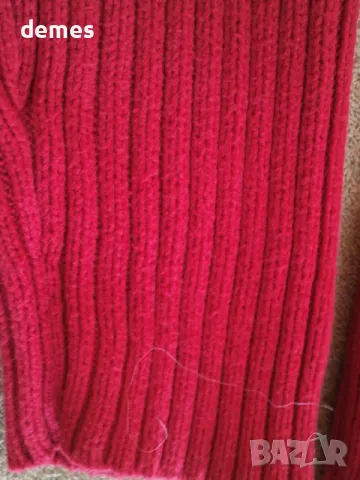 Блуза Bershka винено червена поло яка цвят размер L/40, снимка 5 - Блузи с дълъг ръкав и пуловери - 48273471