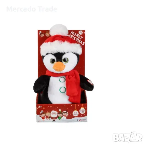 Коледна играчка Mercado Trade, Пингвин с музика и движение, 32см, снимка 3 - Музикални играчки - 48146525