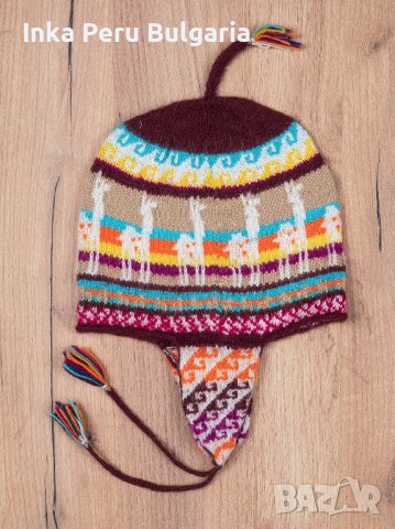 Автентична перуанска шапка модел Куско от вълна на алпака, снимка 8 - Шапки - 40190203