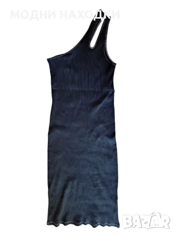 Черна,Рипсена,Рокля, снимка 2 - Рокли - 50094650