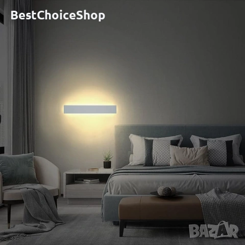 Комплект от 2 модерни LED интериорни стенни лампи 3000K, 40см., 16W , снимка 4 - Лампи за стена - 53141642